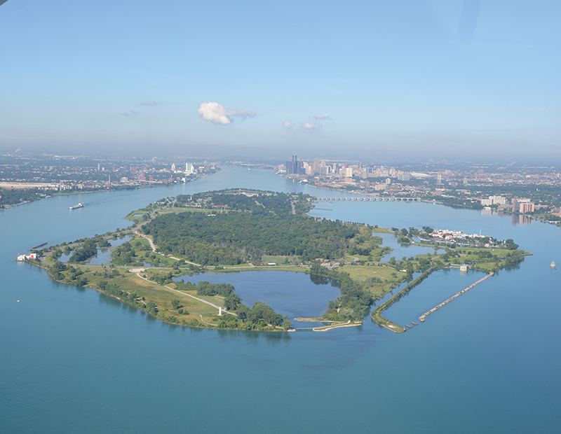 Belle Isle park with water